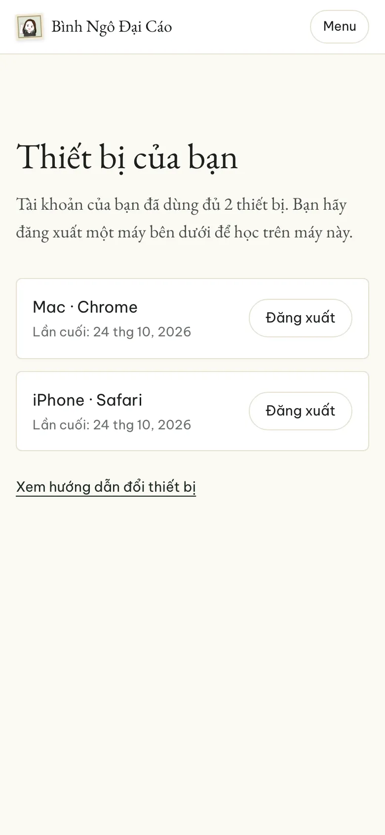 Trang Thiết bị của bạn với hai máy: iPhone và Mac.